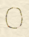 Terra Bloom – Earthy Pearl Bead Necklace