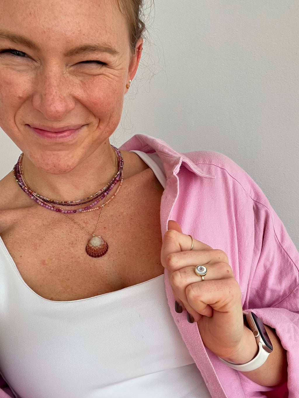 Sunkissed – Handmade Peach Aventurine Bead Necklace