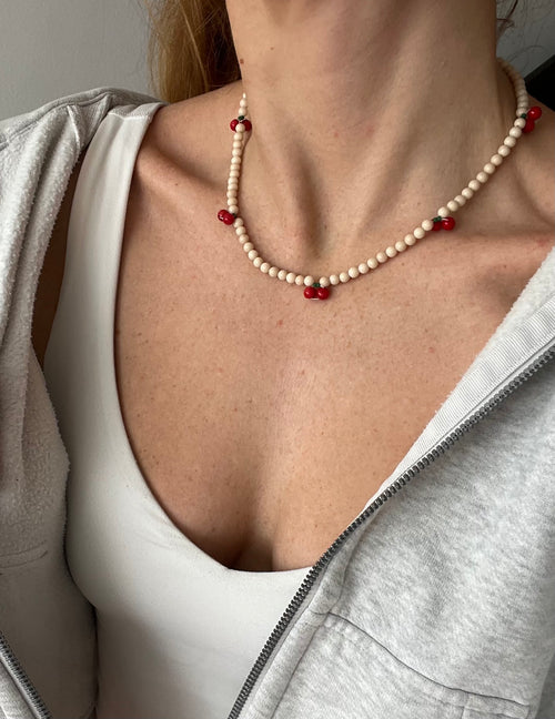 Big Cherry – Handmade Cherry Charm Bead Necklace