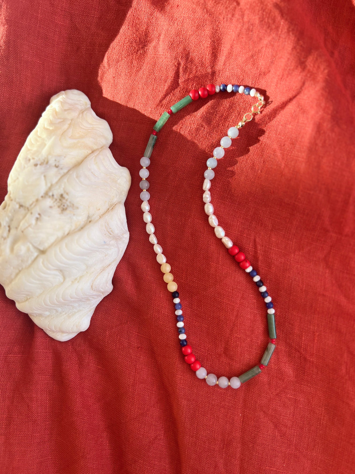 Sun Salt – Handmade Multi-Gemstone Beach Necklace