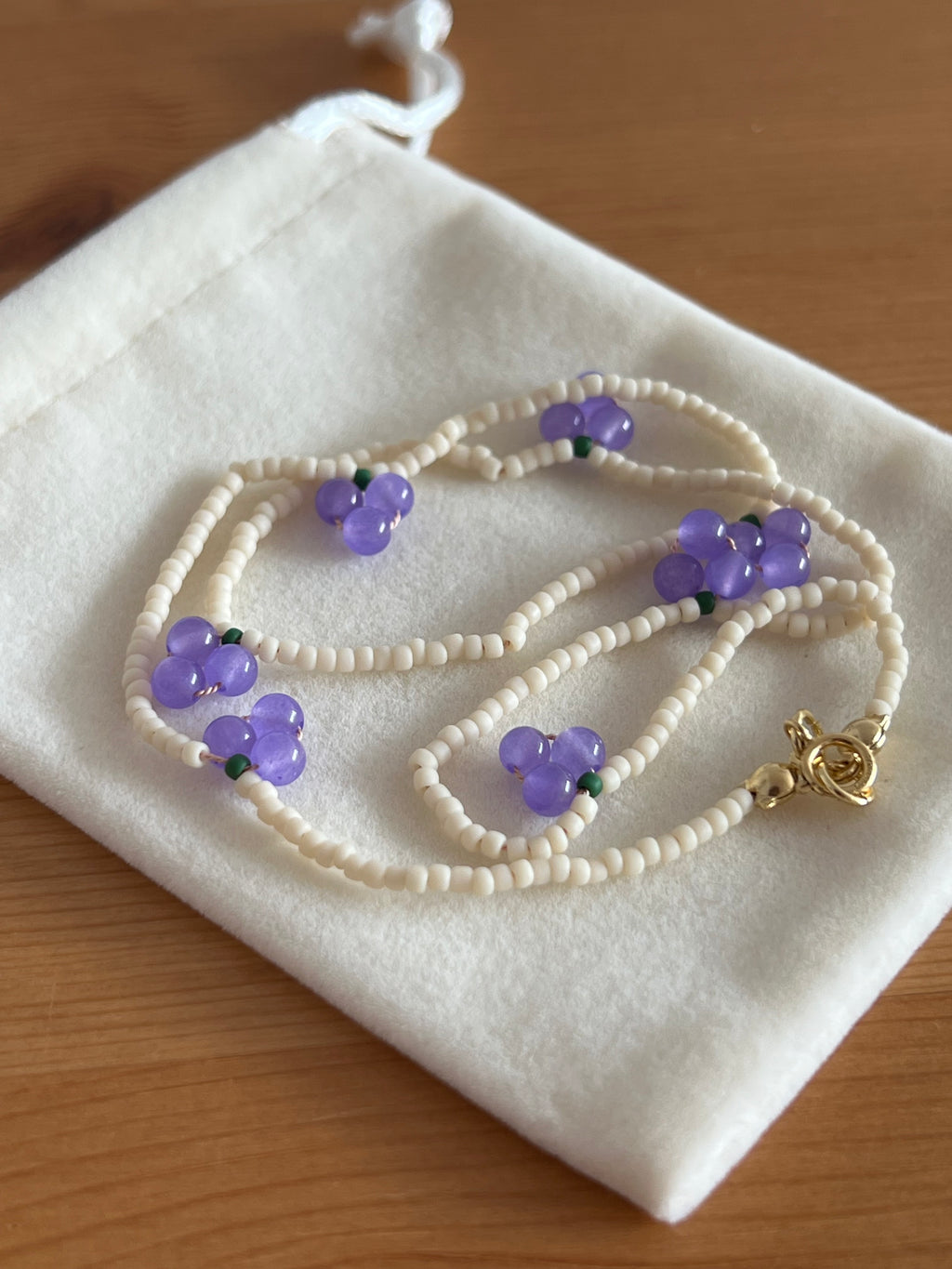Vineyard – Handmade Toho and Chalcedony Necklace