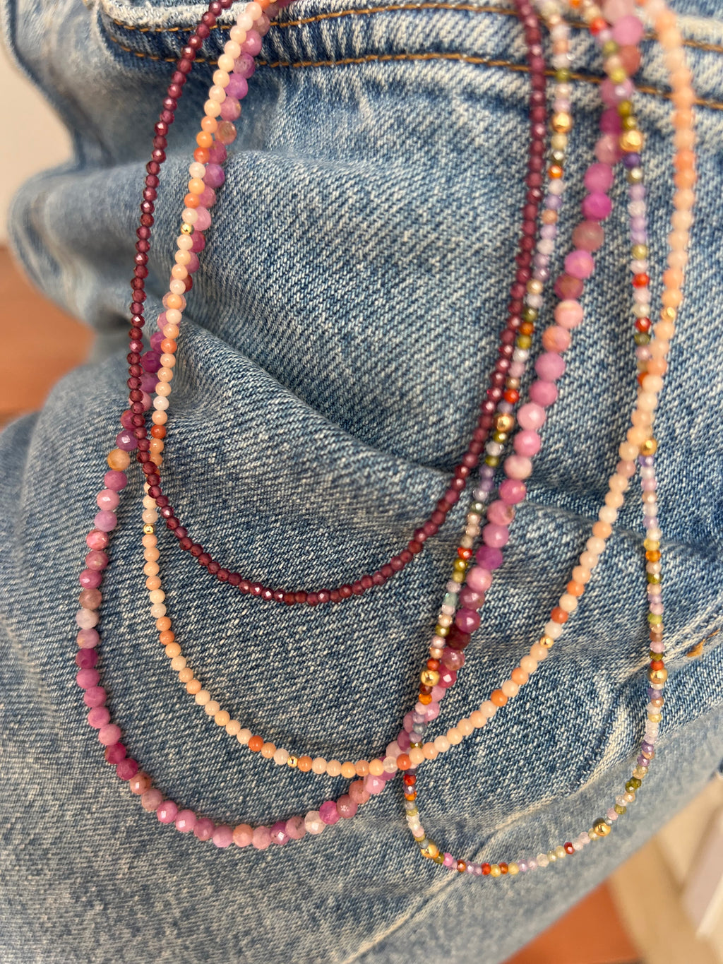 Sunkissed – Handmade Peach Aventurine Bead Necklace