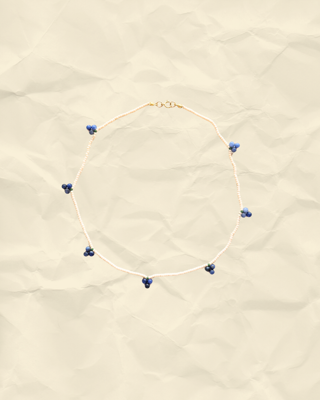 Blueberry Bunch – Handmade Toho and Sodalite Necklace