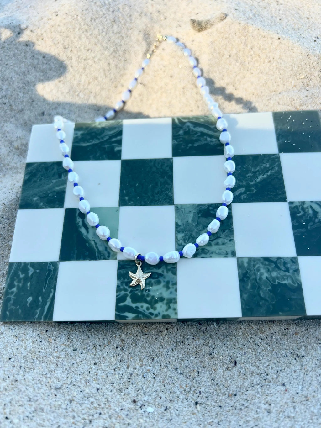 Starfall – Handmade Pearl and Toho Beach Necklace