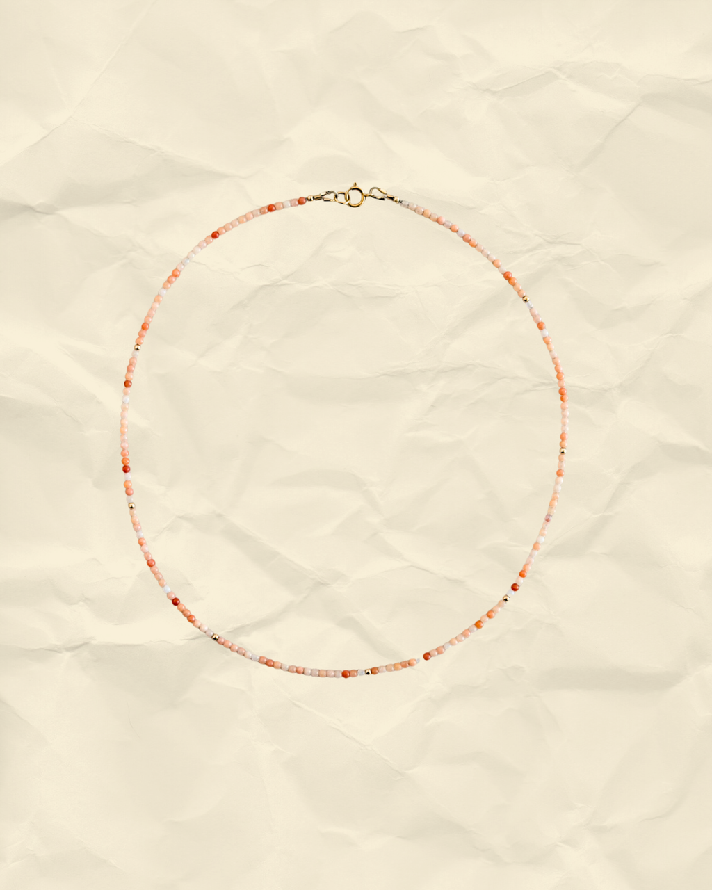 Sunkissed – Handmade Peach Aventurine Bead Necklace