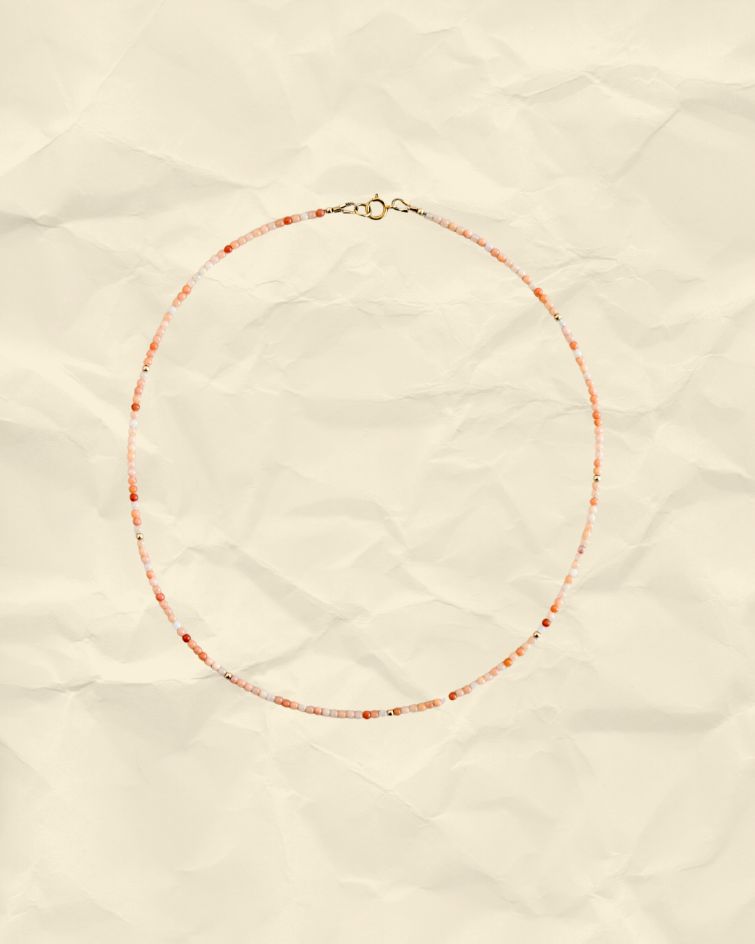 Sunkissed – Handmade Peach Aventurine Bead Necklace